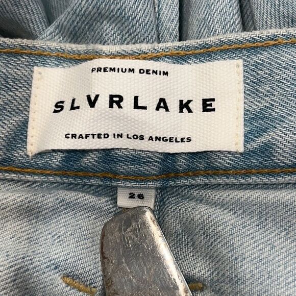 New SLVRLAKE Beatnik Straight Jeans Distressed Size 26 - Picture 13 of 16